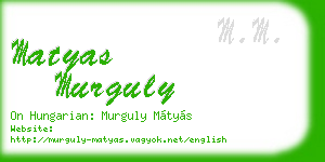 matyas murguly business card